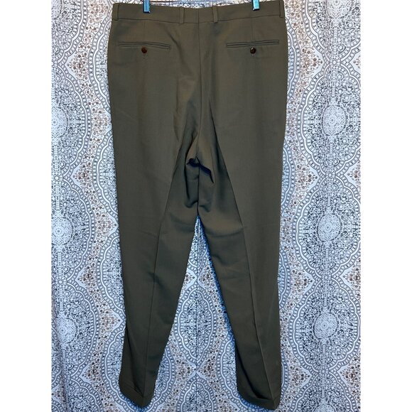 Hugo Boss Mens Olive Green Dress Pants Size 38R - Picture 3 of 11